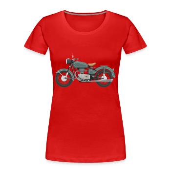 motorcycle - Women's Premium Organic T-Shirt - red - Front - Mia (176cm)
