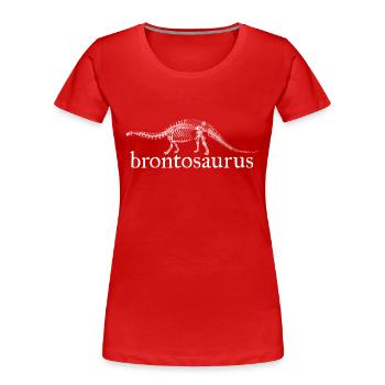 Brontosaurus dinosaur - Women's Premium Organic T-Shirt - red - Front - Mia (176cm)