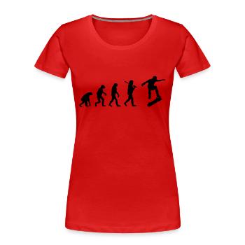 Skate Evolution - Women's Premium Organic T-Shirt - red - Front - Mia (176cm)