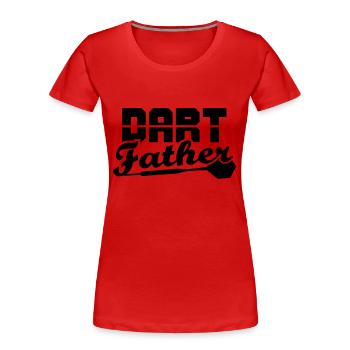 DART Father - Frauen Premium Bio T-Shirt - Rot - Vorne - Mia (176cm)