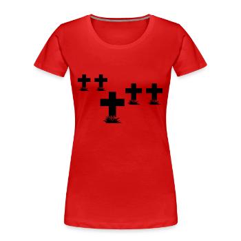 rip_1_f1 - Frauen Premium Bio T-Shirt - Rot - Vorne - Mia (176cm)