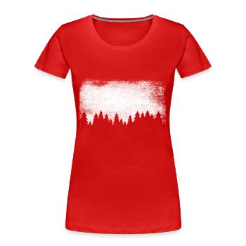forest | forests | Tannen | lumberjack - Women's Premium Organic T-Shirt - red - Front - Mia (176cm)