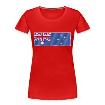 Flagge Australien - Frauen Premium Bio T-Shirt - Rot - Vorne - Mia (176cm)