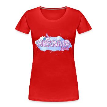 Ocean Sublimation - Women's Premium Organic T-Shirt - red - Front - Mia (176cm)