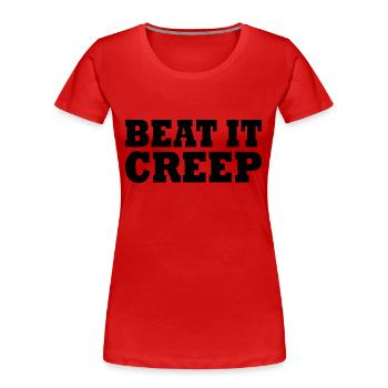 Beat it creep - T-shirt bio Premium Femme - rouge - Devant - Mia (176cm)