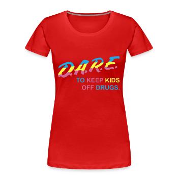 Atlanta Darius ose empêcher les enfants de se droguer. Refuser - T-shirt bio Premium Femme - rouge - Devant - Mia (176cm)