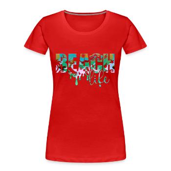 Dubrovnik kroatien hrvatska zrce beach party exyu - Frauen Premium Bio T-Shirt - Rot - Vorne - Mia (176cm)