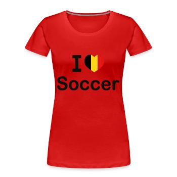 Ballsport - Frauen Premium Bio T-Shirt - Rot - Vorne - Mia (176cm)
