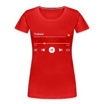 Trance - Women's Premium Organic T-Shirt - red - Front - Mia (176cm)