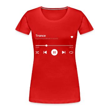 Trance - Frauen Premium Bio T-Shirt - Rot - Vorne - Mia (176cm)