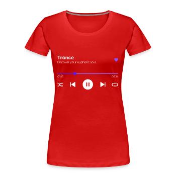 Trance - Frauen Premium Bio T-Shirt - Rot - Vorne - Mia (176cm)