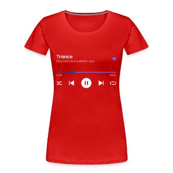 Trance - Frauen Premium Bio T-Shirt - Rot - Vorne - Mia (176cm)