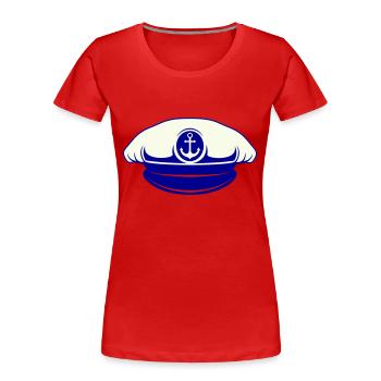 matrosen mütze - Frauen Premium Bio T-Shirt - Rot - Vorne - Mia (176cm)