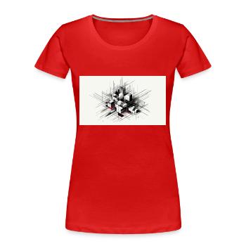 Abstract art - Women's Premium Organic T-Shirt - red - Front - Mia (176cm)