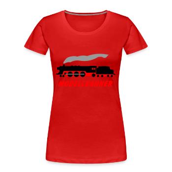 Model Railroaders - Women's Premium Organic T-Shirt - red - Front - Mia (176cm)