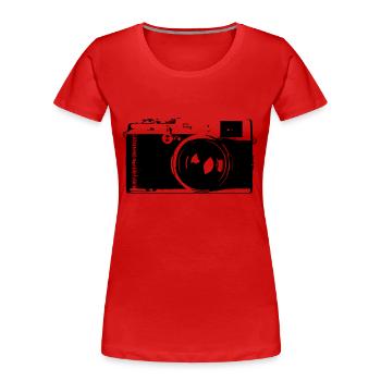 Kamera - Frauen Premium Bio T-Shirt - Rot - Vorne - Mia (176cm)