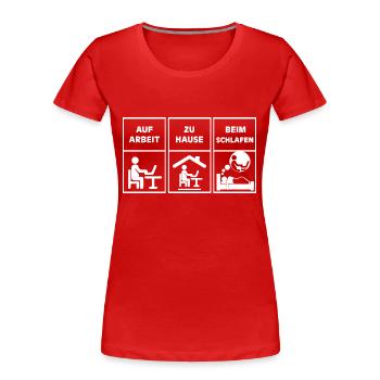 Alltag Programmierer - Frauen Premium Bio T-Shirt - Rot - Vorne - Mia (176cm)