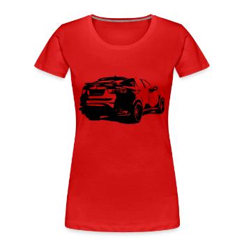 Sports Car SUV - Women's Premium Organic T-Shirt - red - Front - Mia (176cm)