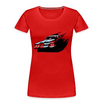 speed - Frauen Premium Bio T-Shirt - Rot - Vorne - Mia (176cm)