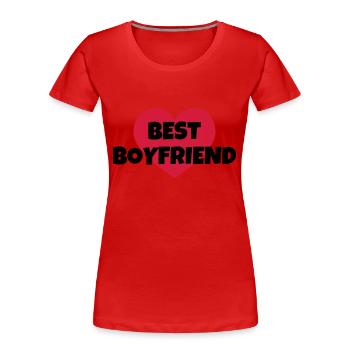 Love Girlfriend Boyfriend Liebe Amour Wedding - Women's Premium Organic T-Shirt - red - Front - Mia (176cm)