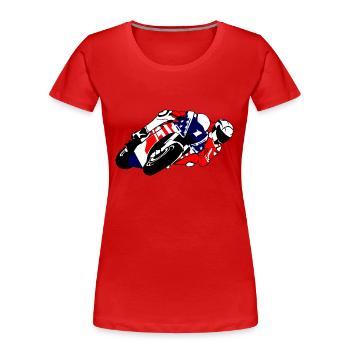 MotoGP - Superbike - Frauen Premium Bio T-Shirt - Rot - Vorne - Mia (176cm)