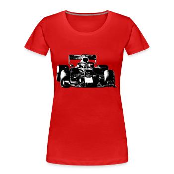 Rennauto - Frauen Premium Bio T-Shirt - Rot - Vorne - Mia (176cm)