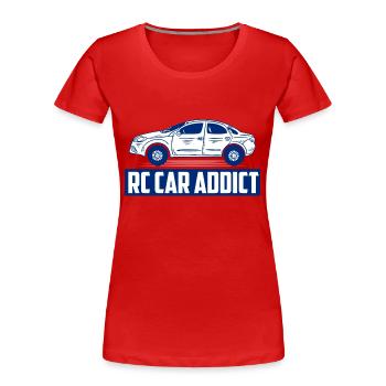 RC Car Addict Remote Control Model Car - Women's Premium Organic T-Shirt - red - Front - Mia (176cm)