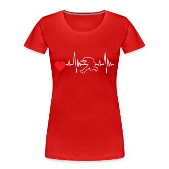 Guitarist Music Guitarist Musician Band Guitar - Women's Premium Organic T-Shirt - red - Front - Mia (176cm)