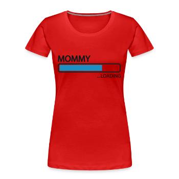 Grossesse Baby shower Babyshower Boy Girl - T-shirt bio Premium Femme - rouge - Devant - Mia (176cm)