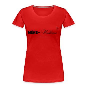Mère veilleuse depuis 2023 - T-shirt bio Premium Femme - rouge - Devant - Mia (176cm)