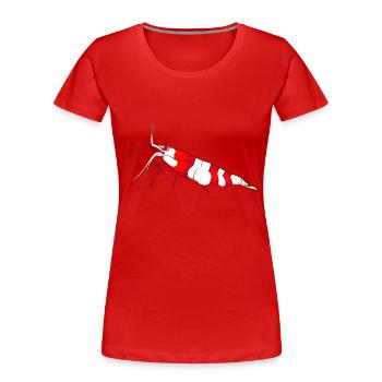 Garnele, shrimp Neocaridina davidi, Aquarium - Frauen Premium Bio T-Shirt - Rot - Vorne - Mia (176cm)