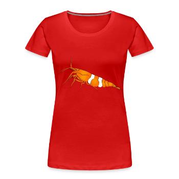 Garnele, shrimp Neocaridina davidi, Aquarium - Frauen Premium Bio T-Shirt - Rot - Vorne - Mia (176cm)