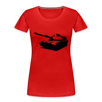 panzer - Frauen Premium Bio T-Shirt - Rot - Vorne - Mia (176cm)