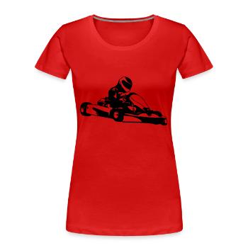 Kart - Frauen Premium Bio T-Shirt - Rot - Vorne - Mia (176cm)