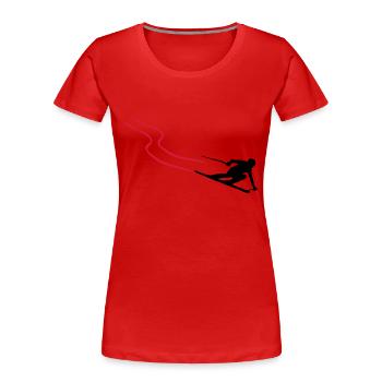 ski - T-shirt bio Premium Femme - rouge - Devant - Mia (176cm)