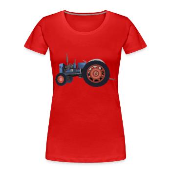Traktor - Frauen Premium Bio T-Shirt - Rot - Vorne - Mia (176cm)