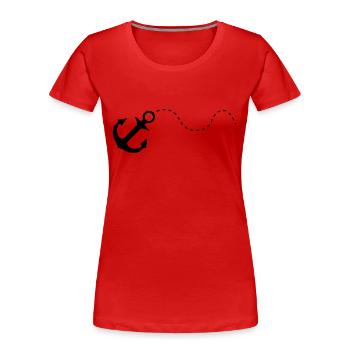 anker black - Frauen Premium Bio T-Shirt - Rot - Vorne - Mia (176cm)
