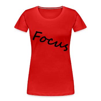 Focus - Frauen Premium Bio T-Shirt - Rot - Vorne - Mia (176cm)