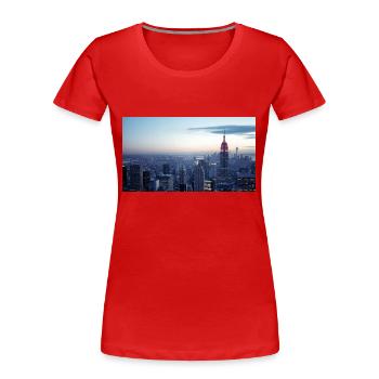 New York City - Frauen Premium Bio T-Shirt - Rot - Vorne - Mia (176cm)