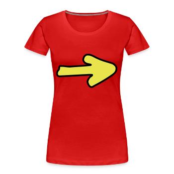 Arrow XIIa - Women's Premium Organic T-Shirt - red - Front - Mia (176cm)