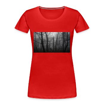 Forest - Women's Premium Organic T-Shirt - red - Front - Mia (176cm)