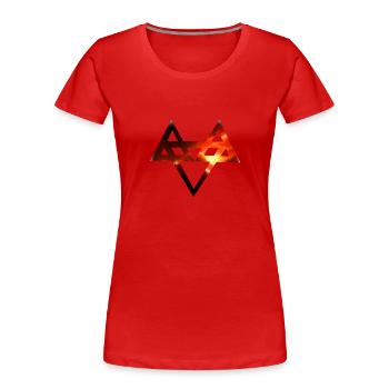 Neffex Logo 3D Logo Red - Women's Premium Organic T-Shirt - red - Front - Mia (176cm)
