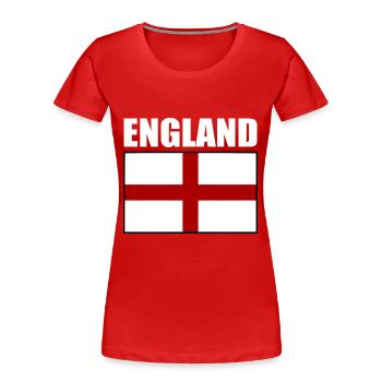 angleterre - T-shirt bio Premium Femme - rouge - Devant - Mia (176cm)