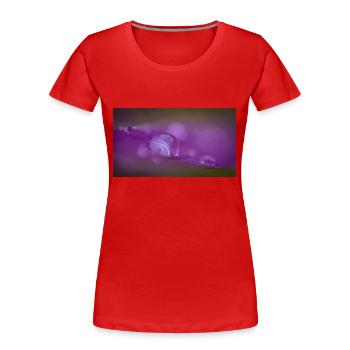 Tropfen - Frauen Premium Bio T-Shirt - Rot - Vorne - Mia (176cm)