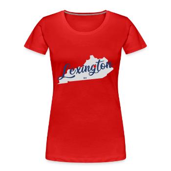 Lexington - Kentucky USA United States of America - Frauen Premium Bio T-Shirt - Rot - Vorne - Mia (176cm)