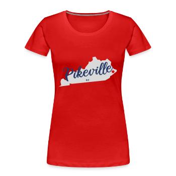 Pikeville - Kentucky USA United States of America - Frauen Premium Bio T-Shirt - Rot - Vorne - Mia (176cm)