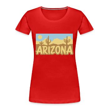 Arizona USA Wüste Landschaft - Frauen Premium Bio T-Shirt - Rot - Vorne - Mia (176cm)