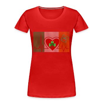 Herzschlag Dublin - Dublin Liebhaber stadt - Frauen Premium Bio T-Shirt - Rot - Vorne - Mia (176cm)
