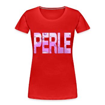 Perle Bubble Purple Violet - Frauen Premium Bio T-Shirt - Rot - Vorne - Mia (176cm)