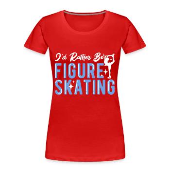 Figure skating - Women's Premium Organic T-Shirt - red - Front - Mia (176cm)